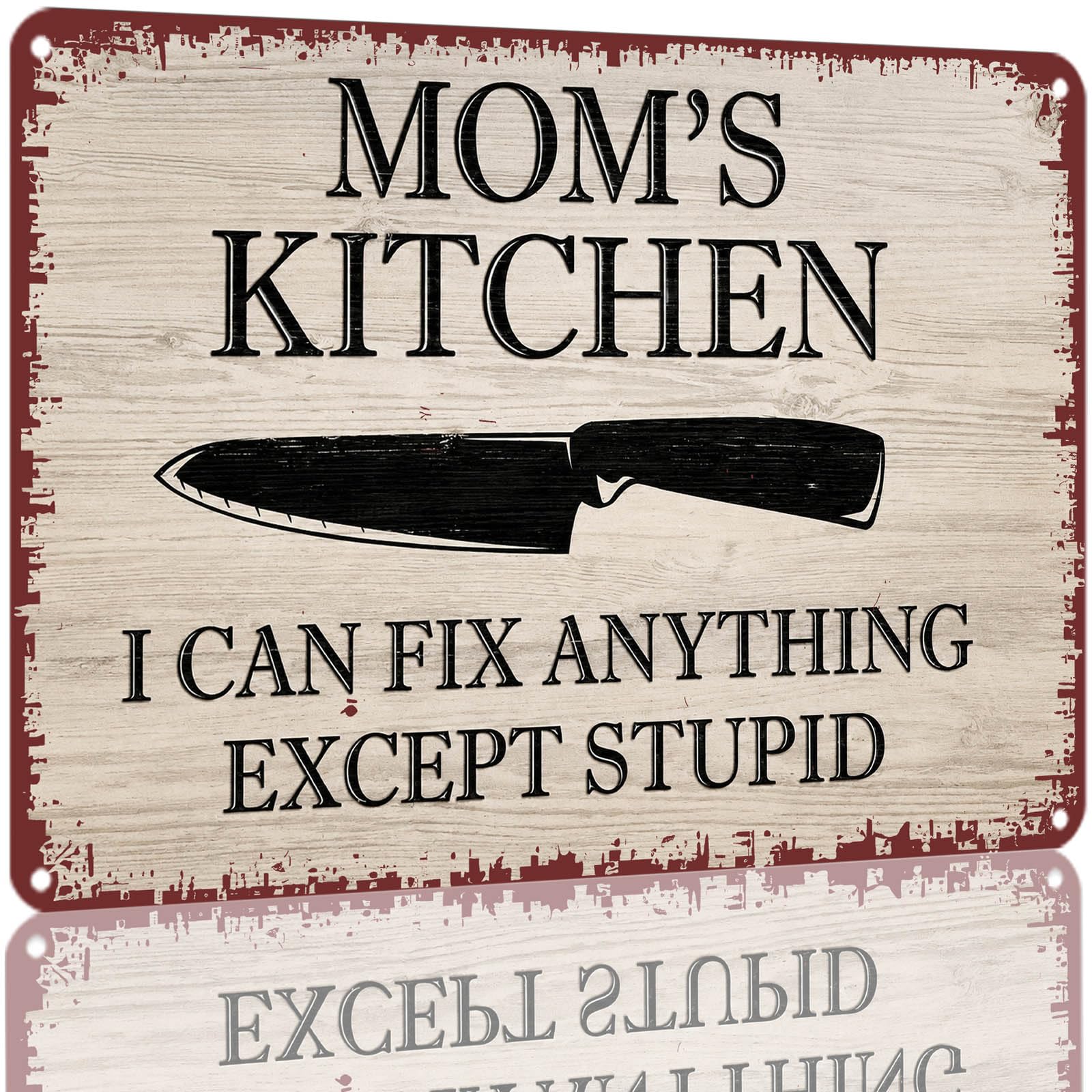 Kwqdozf As Pic 8X12 Inch Aluminum Tin Sign Funny Kitchen Quote Wall Decor Vintage Distress