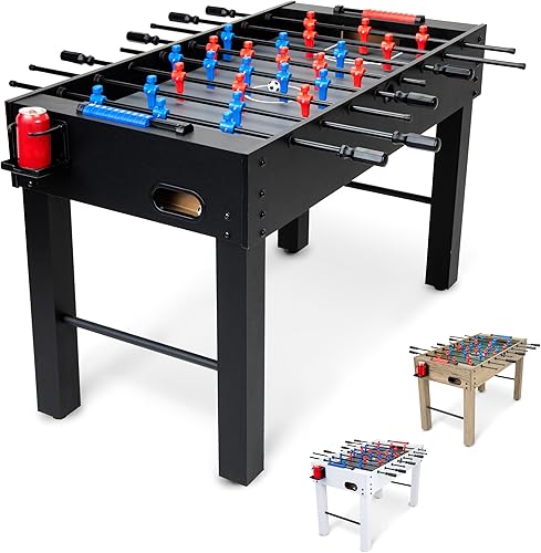 Miniatura 1 de GoSports 48 Inch Game Room Size Foosball Table - Includes 4 Balls and 2 Cup Holders  Black, Oak, or White
