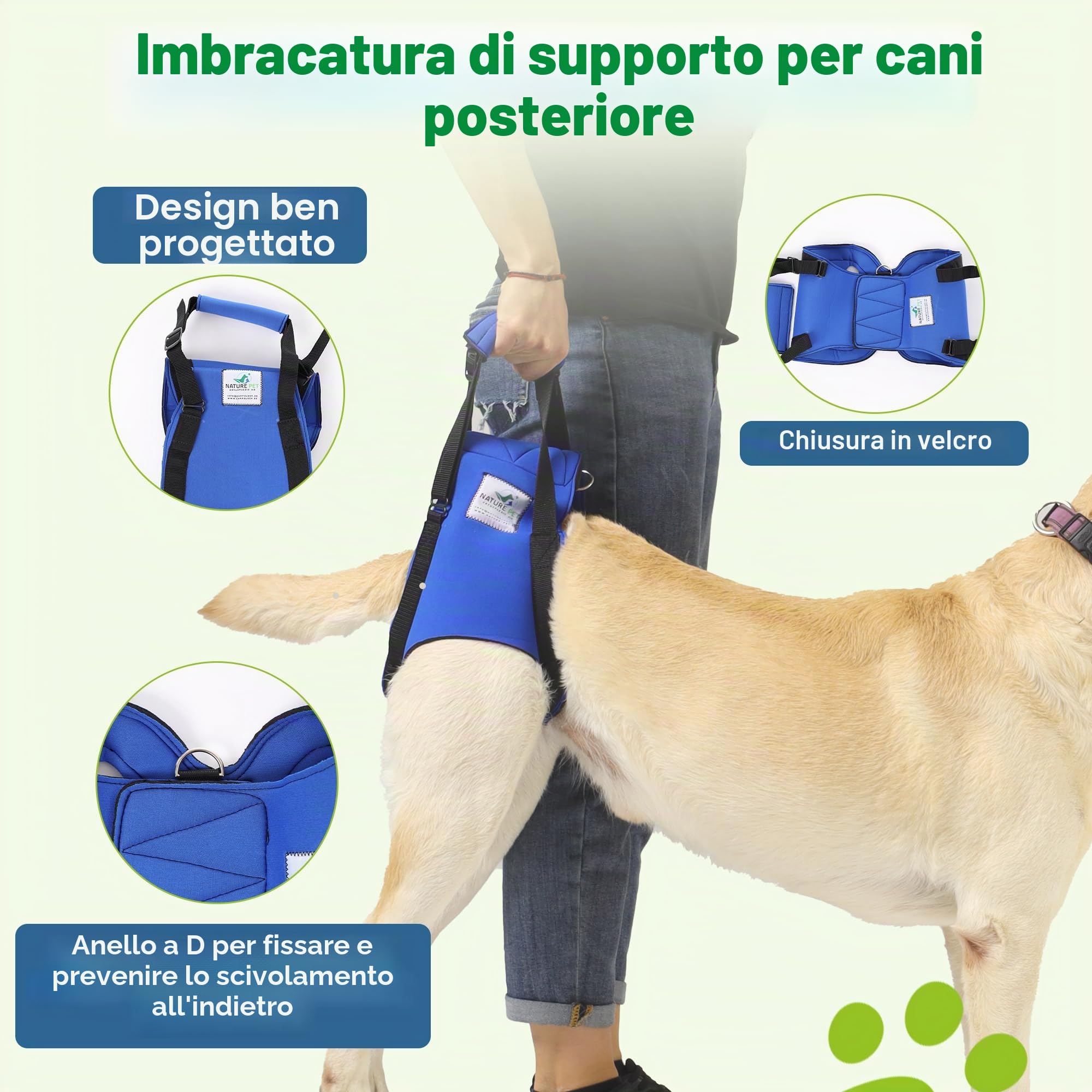 Nature Pet il marchio Premium per aiuti per cani in neoprene.