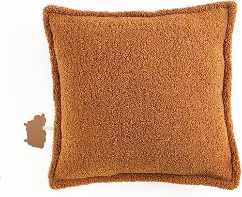 Miniatura 4 de Fundas de cojín decorativas de felpa de cordero, funda de cojín de felpa de cordero, funda de cojín de felpa para sofá, sala de estar, 18 x 18