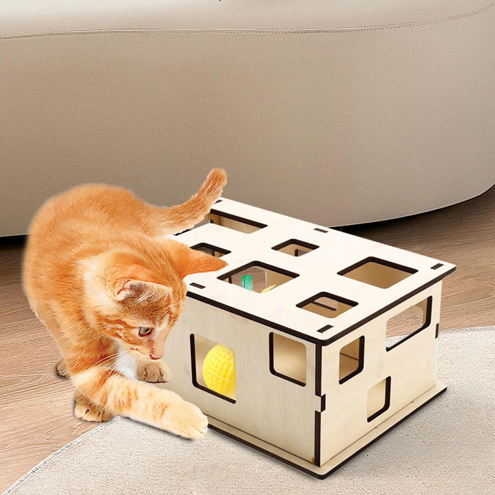 Katzen Beschäftigungs Puzzle - Labyrinth Mit Glöckchen Für Geistige Förderung