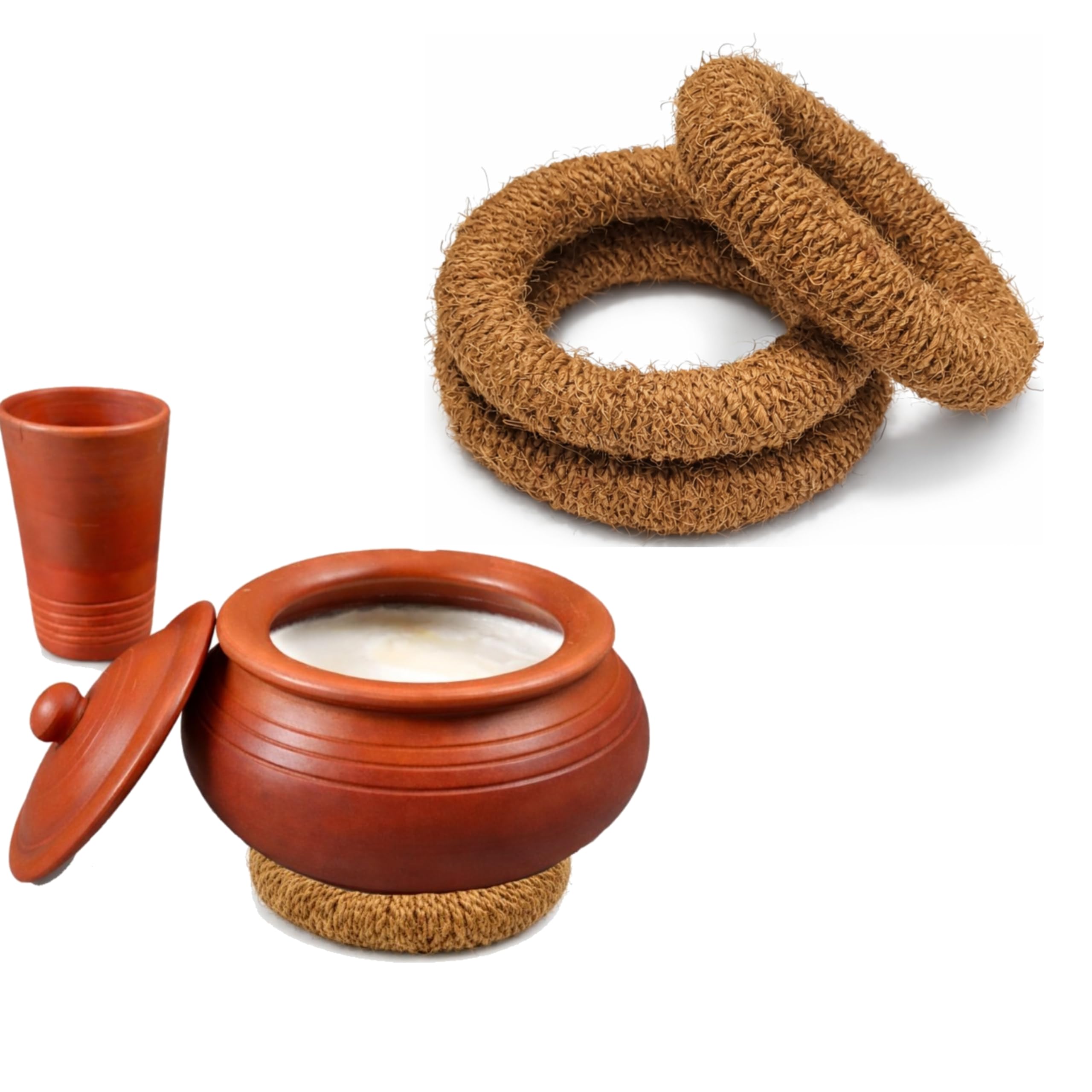 Generic Peramanai, Coir Pot Holder (Brown, 3 Pack, Round, 100% Coir)-image-44