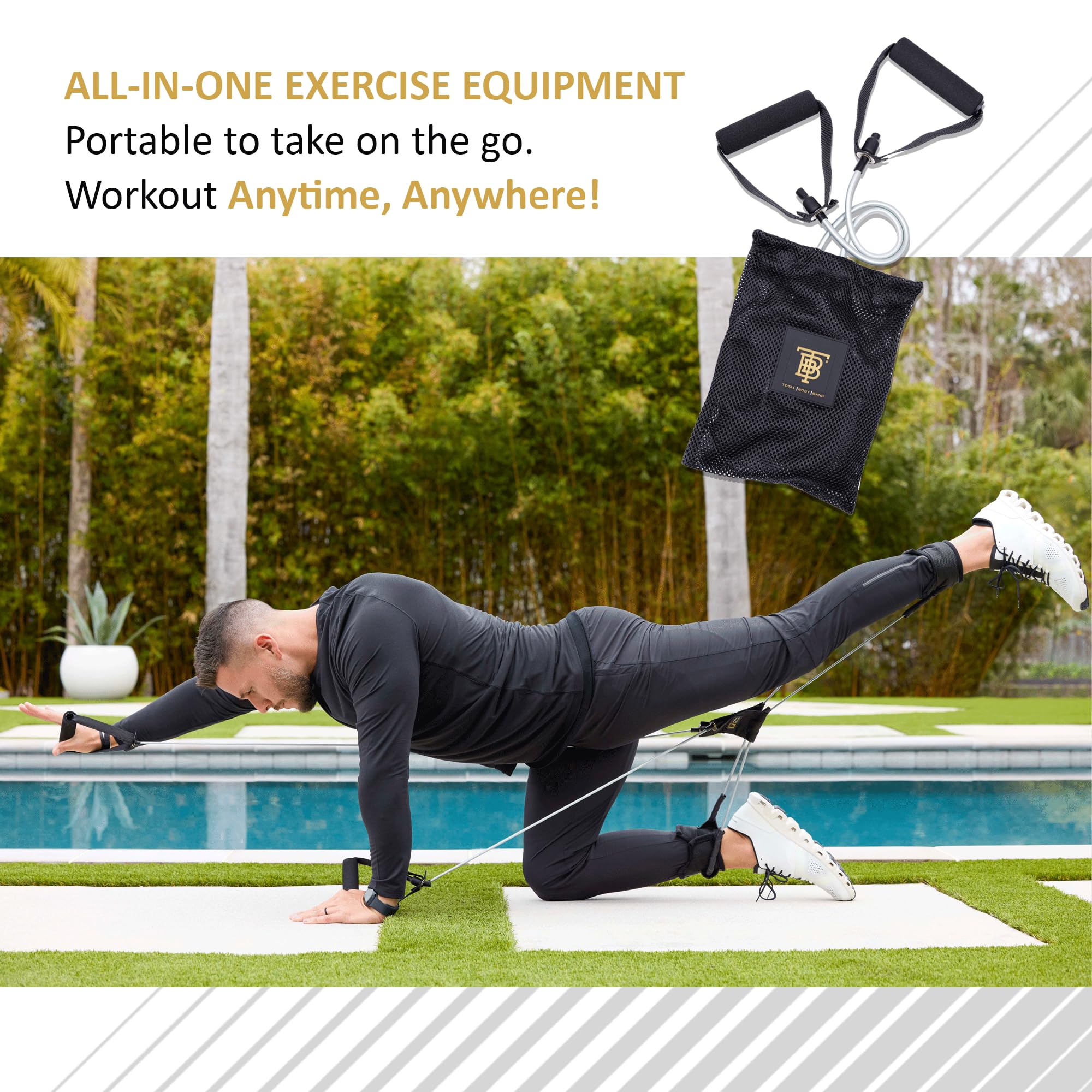 Total Body Band, All-In-One Fitnessband, Ganzkörper-Übungsband für Heimübungen oder Training unterwegs