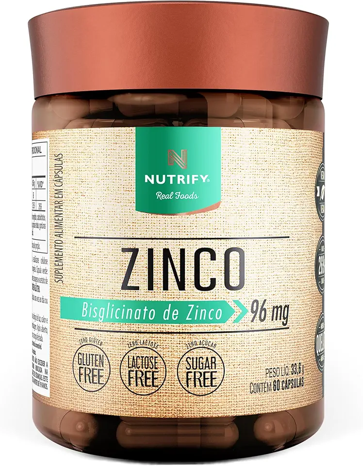 Vitamina de Zinco Nutrify 60 cápsulas