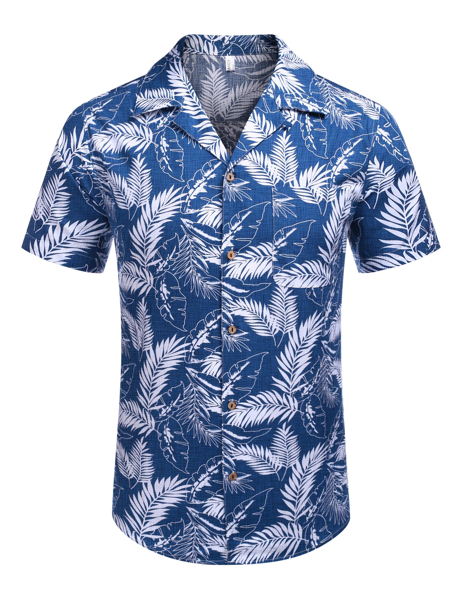 COOFANDY Camicia Hawaiana a Maniche Corte Camicia Estiva a Maniche Corte Camicia in Lino da Uomo