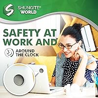 Vista 8 de 7 calcomanías auténticas de Shungite pulidas de 1.96 pulgadas (1.969 in) de piedra de energía curativa genuina placa de protección para teléfono