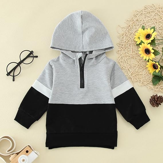 Toddler Men's Sweatshirts NUBEEHOHO Toddler Zip Up Hoodie