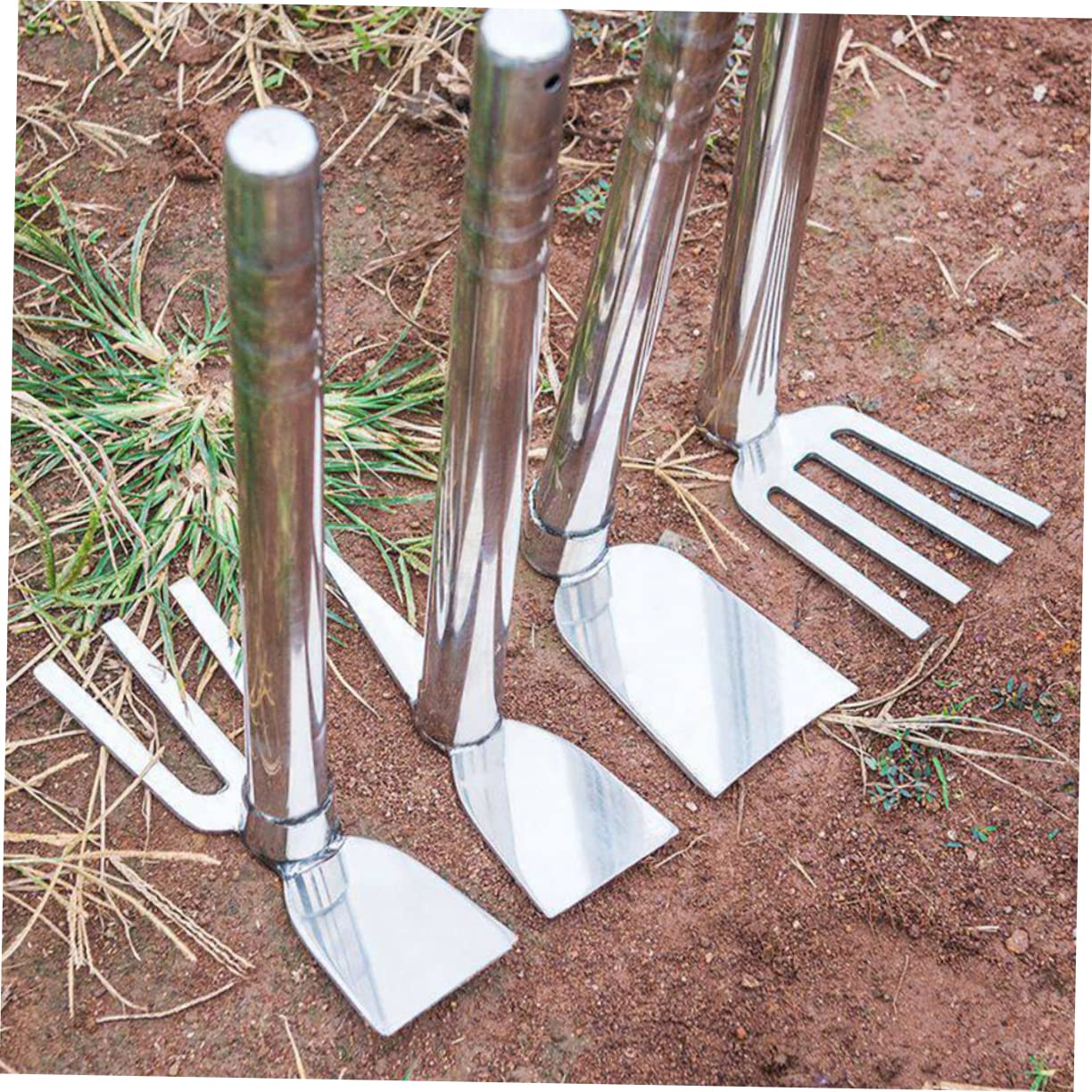YARNOW Azada De Jardín Pequeña De Acero Inoxidable 39 Cm Para Cultivo y Deshierbe Huerto Doméstico, Herramienta Resistente Para Jardinería y Excavación Al Aire Libre