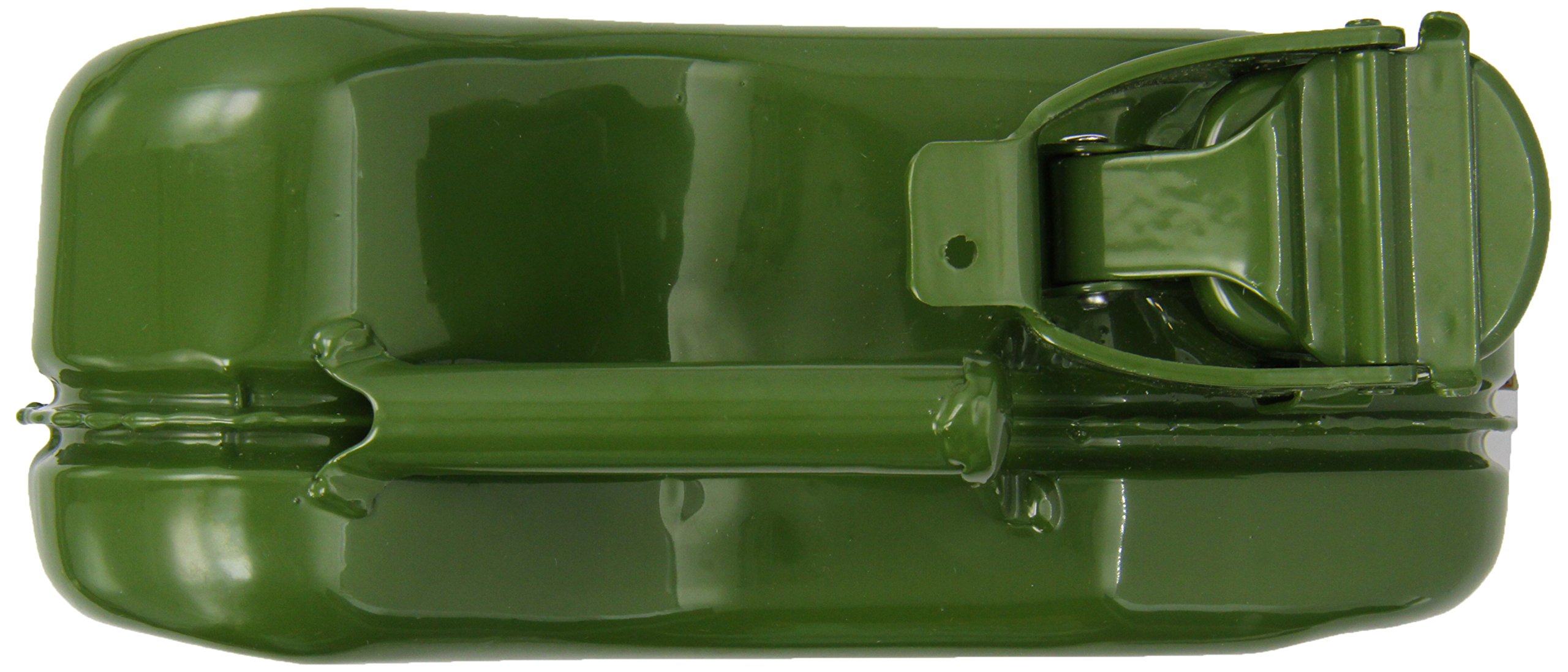 Bottari 28059 Tanica per carburanti in metallo 5 lt | Chiusura ermetica con gancio di sicurezza anti-perdite. Manico per il trasporto. Stile verde militare per emergenze.