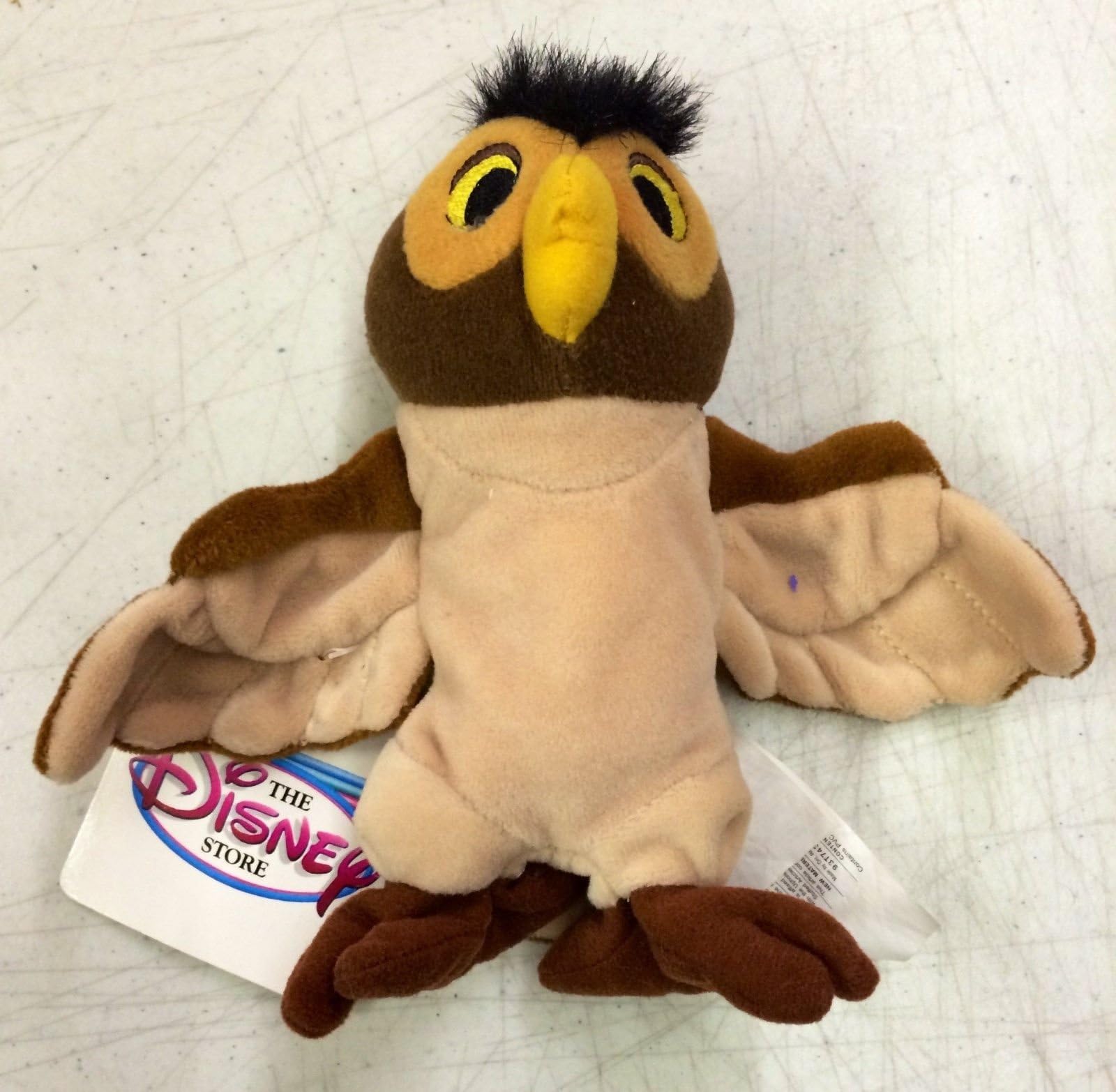 Disney Store Winnie The Pooh Owl 7" Mini Bean Bag Plush Doll