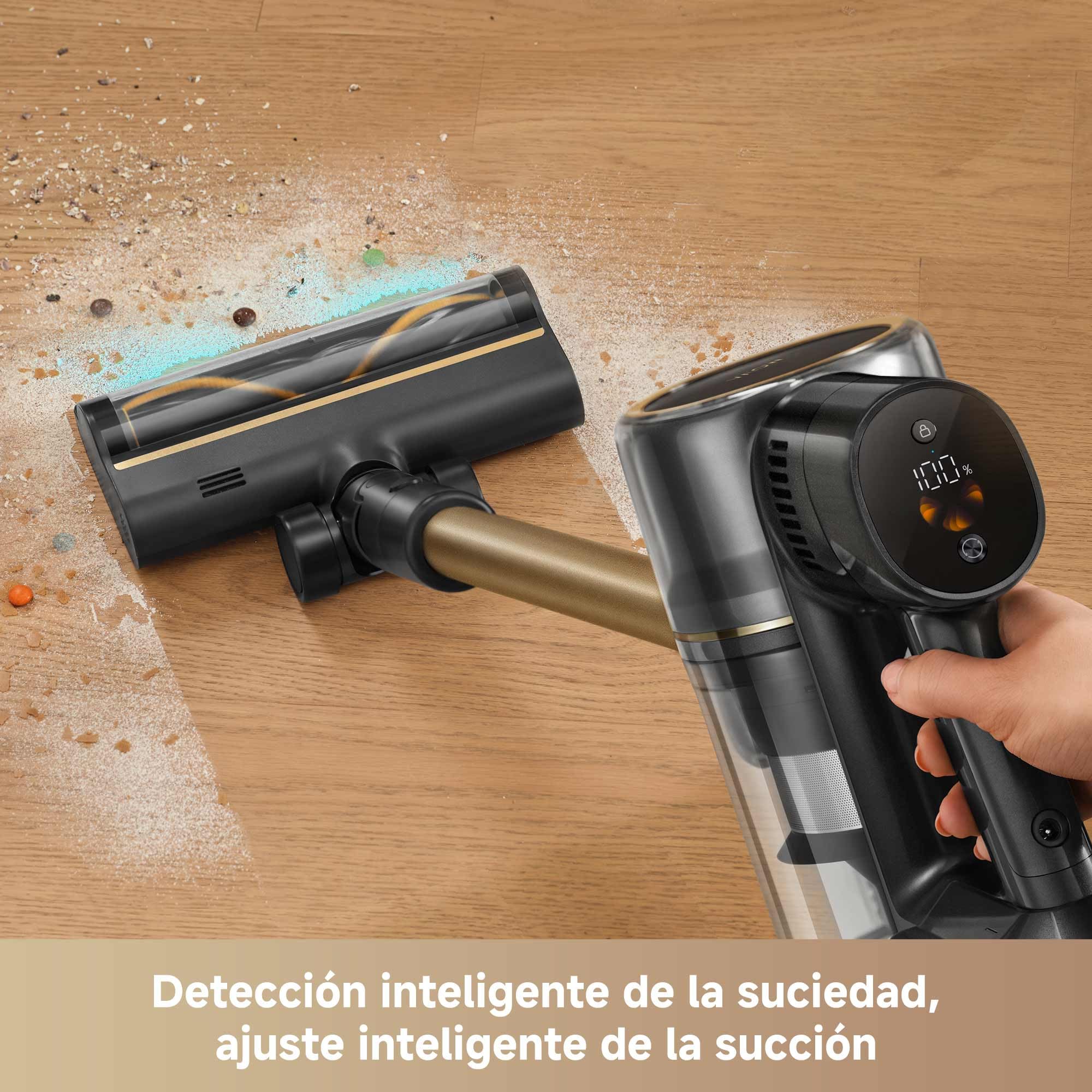 Mova Aspiradora sin Cable S5 Sense, autonomía máxima de 97 min, Aspirador, Cepillo multisuperficie, Anti-enredos, silenciosa, autoportante, alfombras, Suelos Duros y Pelo de Mascotas