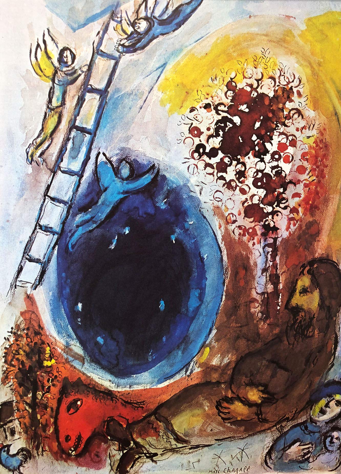 Marc Chagall リトグラフ額装作品　QW4416 Amazon.com: Marc Chagall 