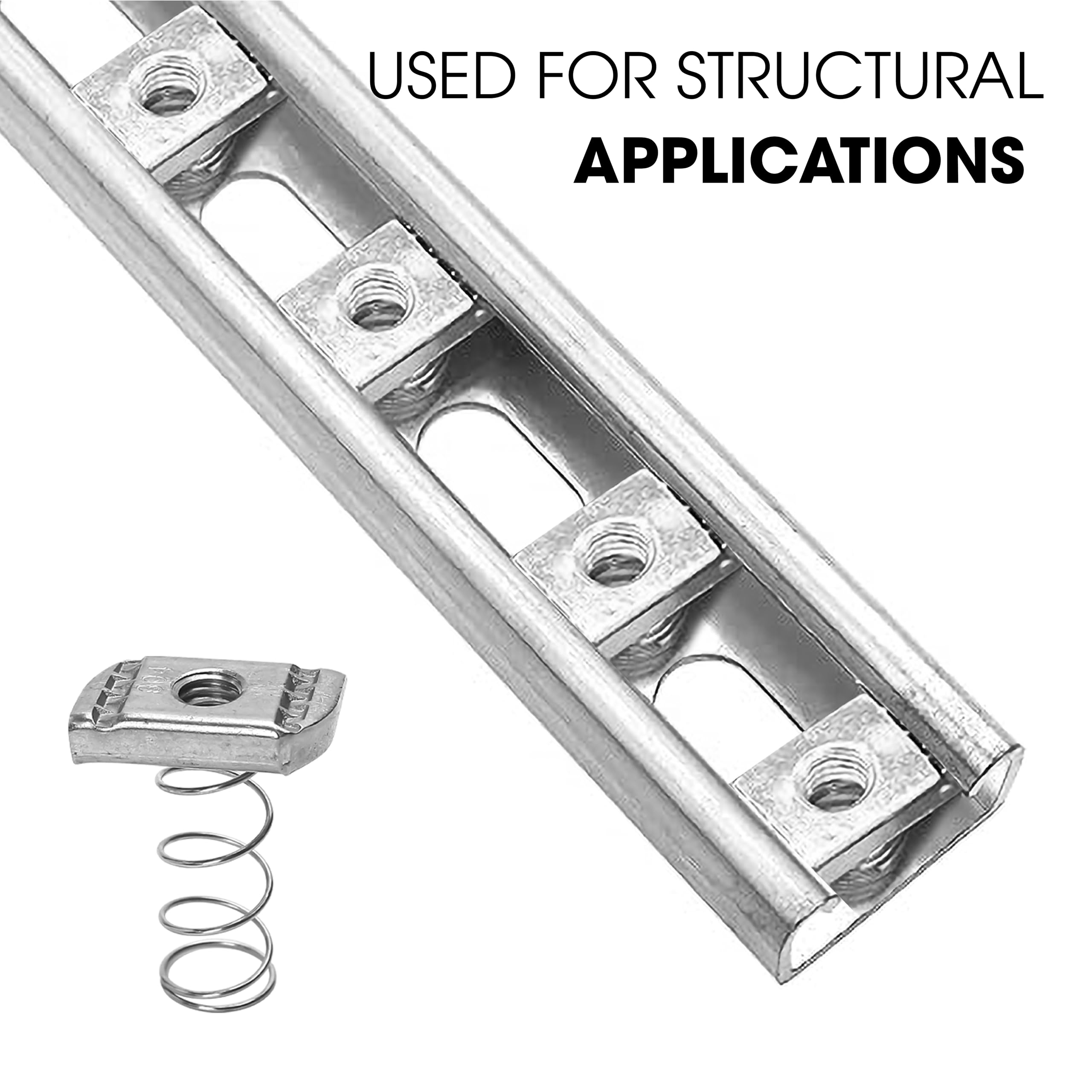 Stainless Steel Strut Channel Nuts - 10 Pack -3