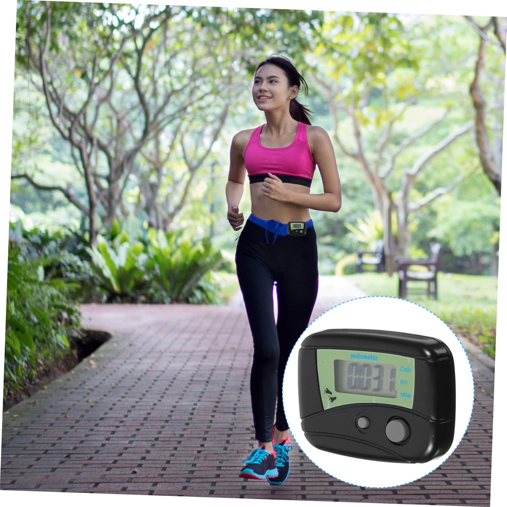 Mipcase 10 Pièces podomètre numérique Compteur de Pas numérique Compteur de Distance à Pied traqueur de Distance à Pied Compteur de Pas podomètre Compteur de Calories Pas à Pas Black