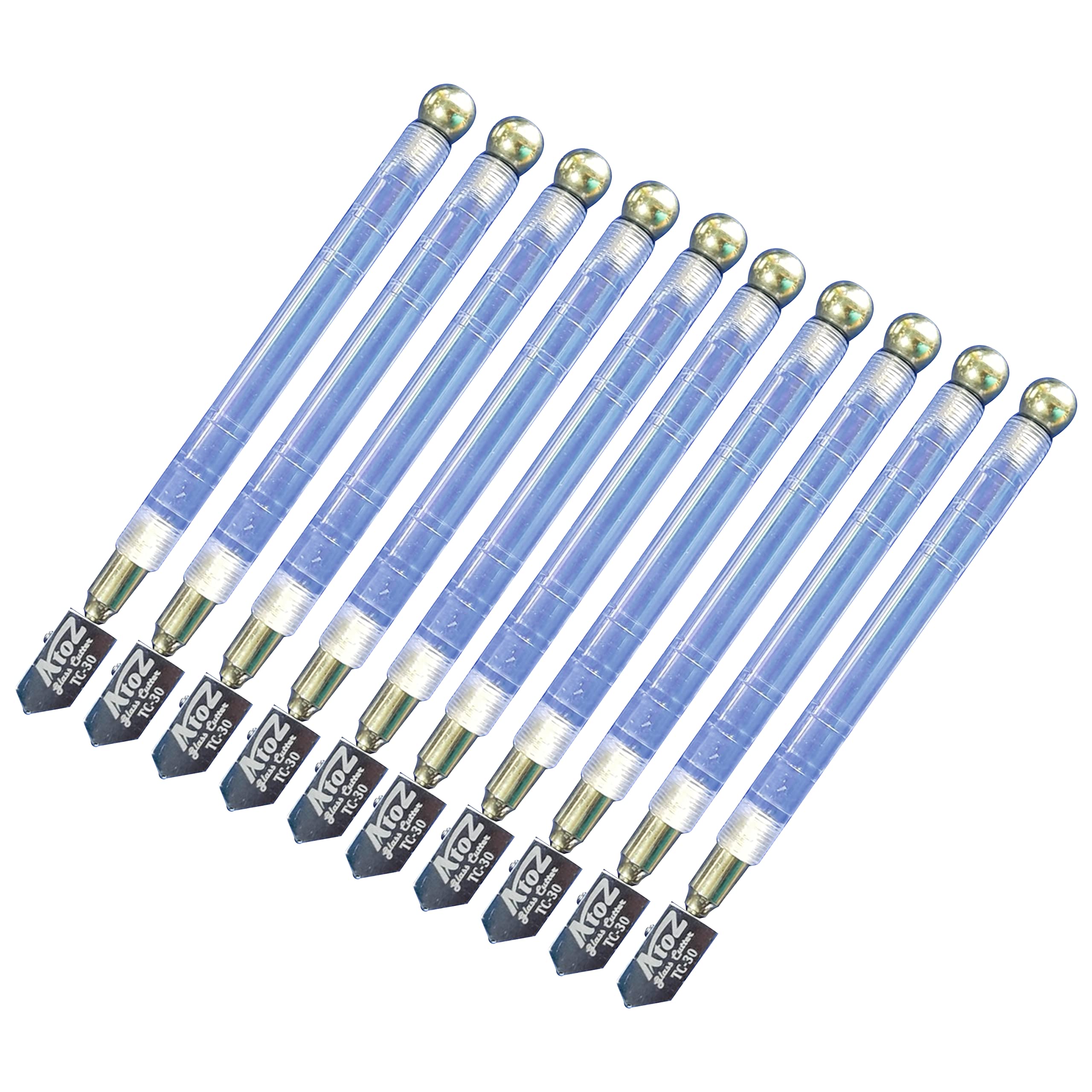 A to Z Glass TC-30 Glass Cutter for Straight Cutting/Shaped Glass Tools Oil Cutter (5 nos)