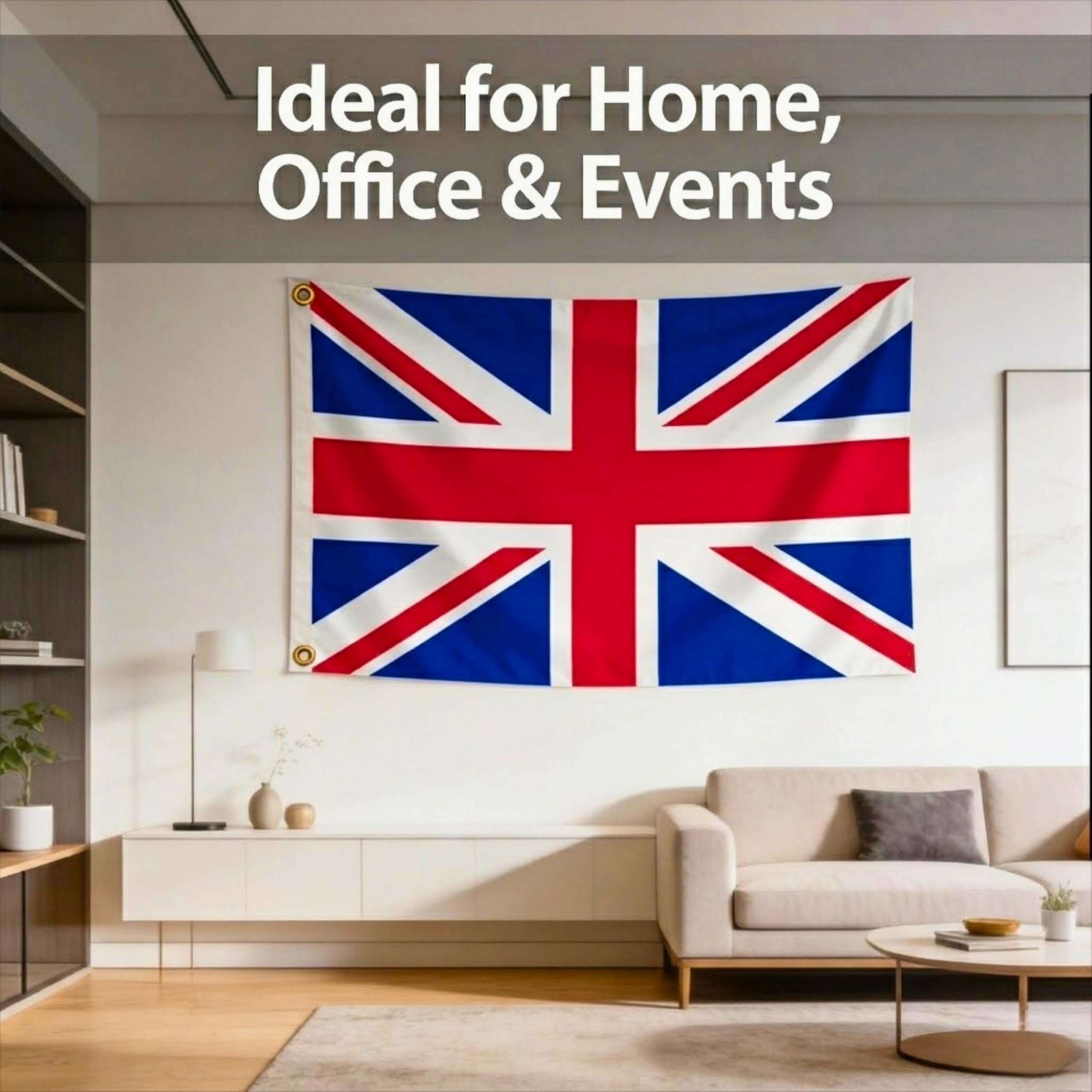 SHATCHI Large 5x3FT Union Jack Flag Britain National Flag New King Charles III Coronation Celebration Garden British Street Party Pub Outdoor Decorations, Red/Blue/White — view 7
