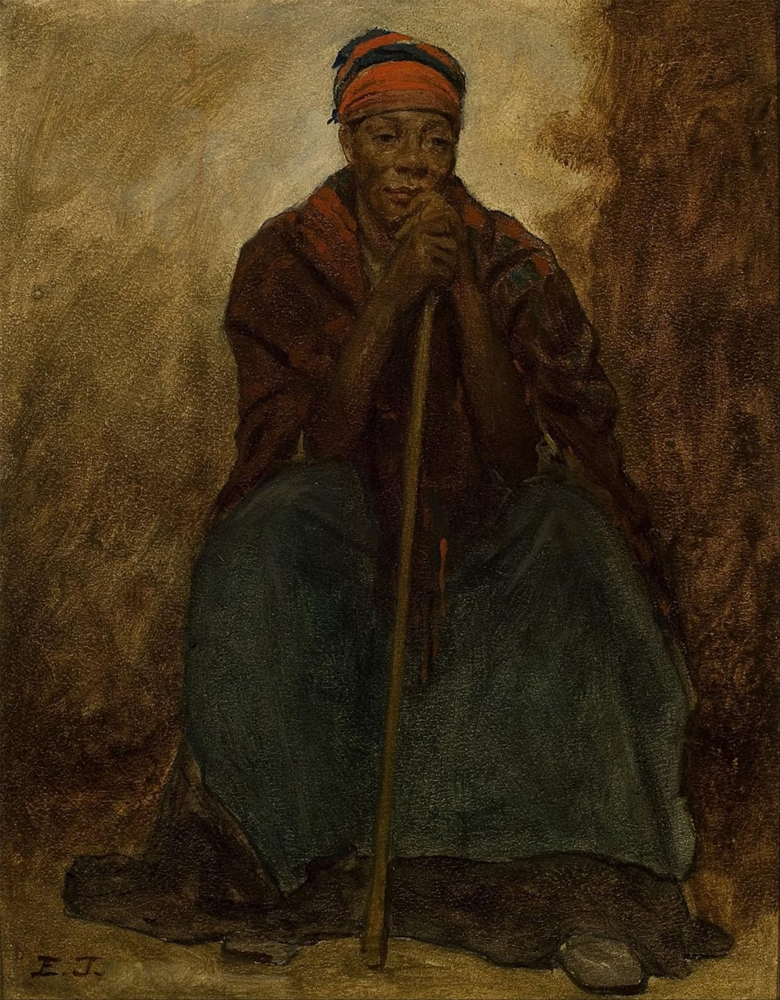 POSTERIIk Vintage Art Print Images Pictures Print Dinah Portrait of a Negress by Eastman Johnson Modern Colour Posters for Office Home Decor 60x90cm