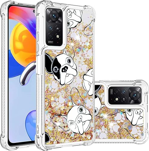 Funda brillante con purpurina para Redmi Note 11 Pro 5G, Redmi Note 11 Pro 4G, funda de silicona de cristal brillante de arena movediza compatible