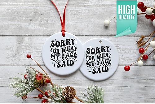 Miniatura 4 de Humorous Ceramic Ornament, Sarcastic Adult Quote Hanging Decoration, Witty Retro, Funny Present Idea