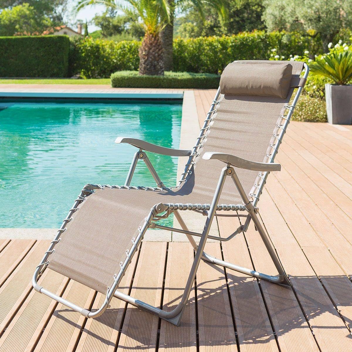 Hespéride Fauteuil détente d'extérieur Silos Taupe