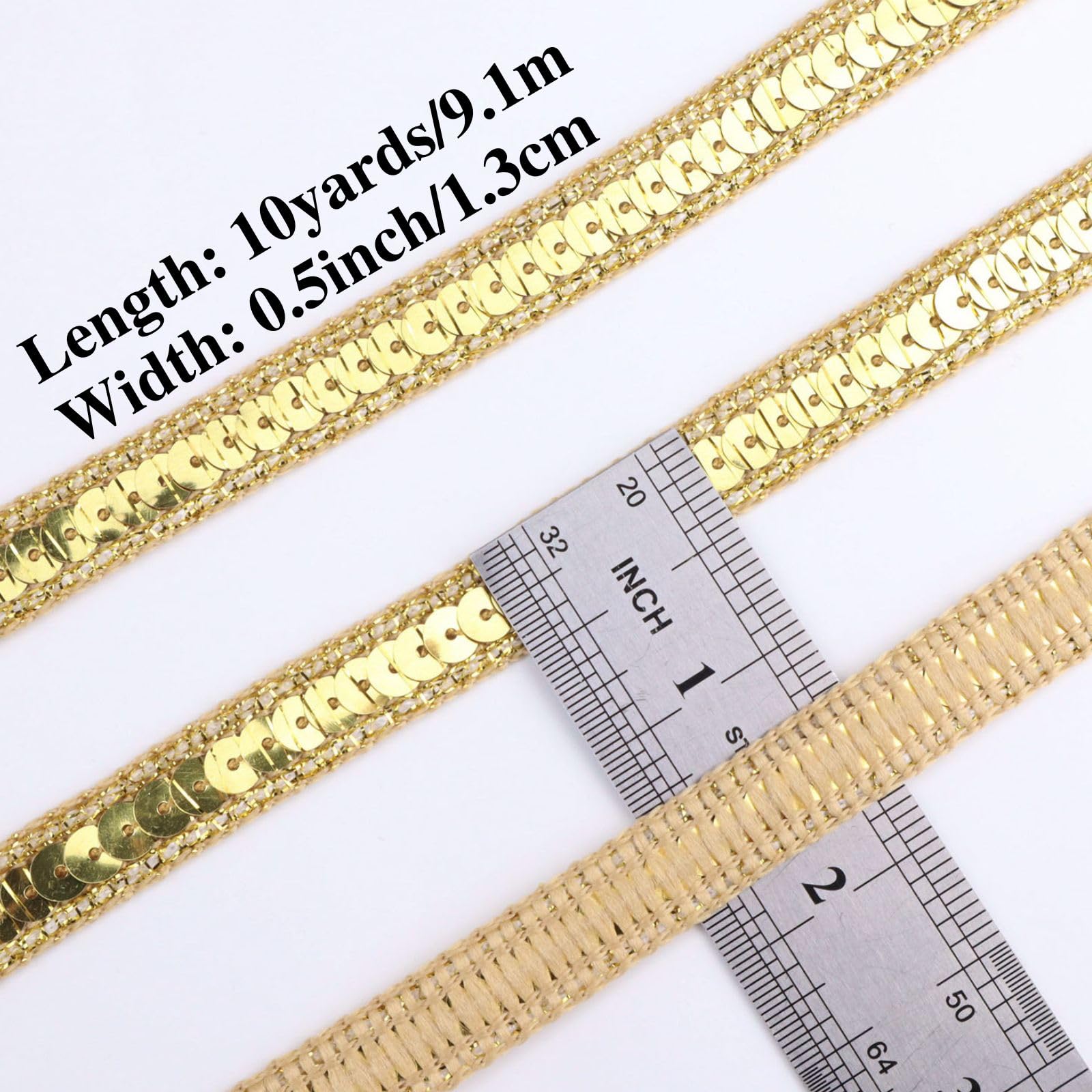3 cm gouden glitter 3 rijen Crafts sequin, platte glitter stretch bling pailletten stof lint metallic applicatie trim kant voor jurk hoofdband, paillettenrand, stretch pailletten, 5 yards, zilver
