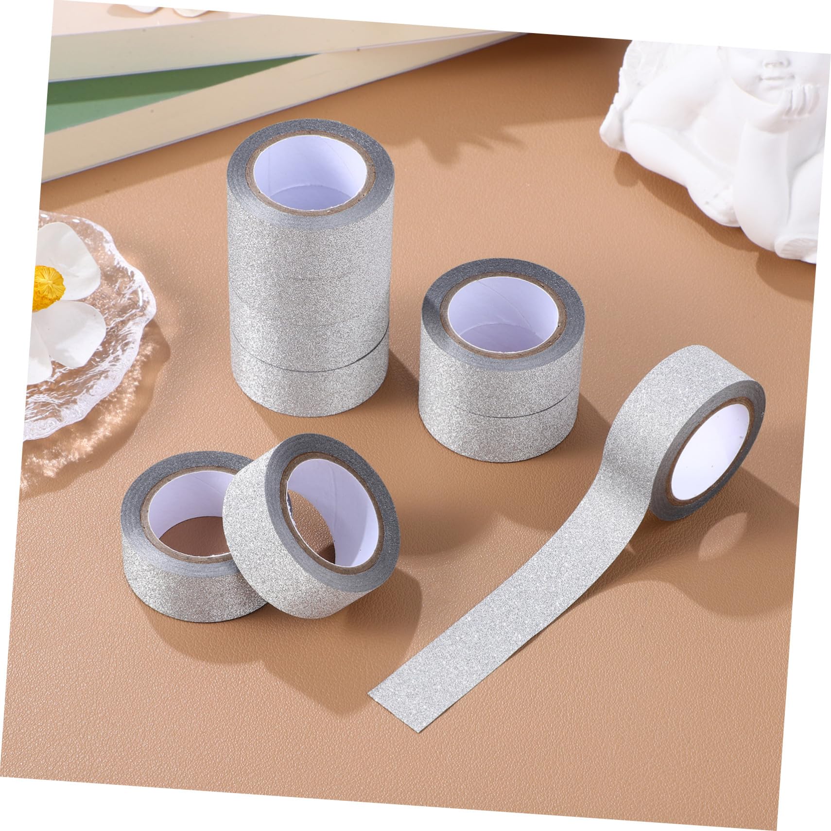 Cinta Washi de Brillantina 20 Rollos para Manualidades y Diarios