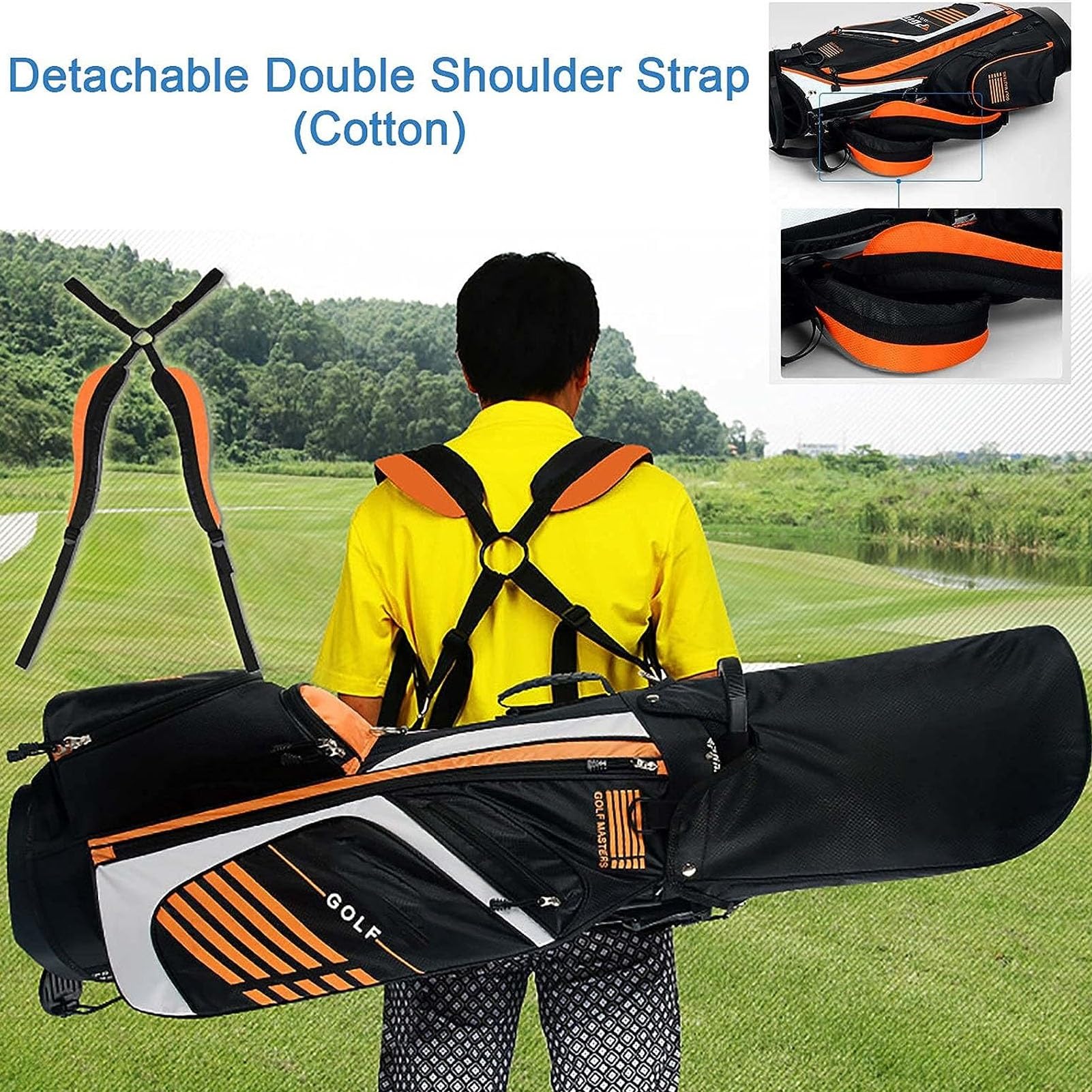 wasserdichte Golftasche Standbag, Lightweight Golfreisetasche für bis zu 14 Schläger