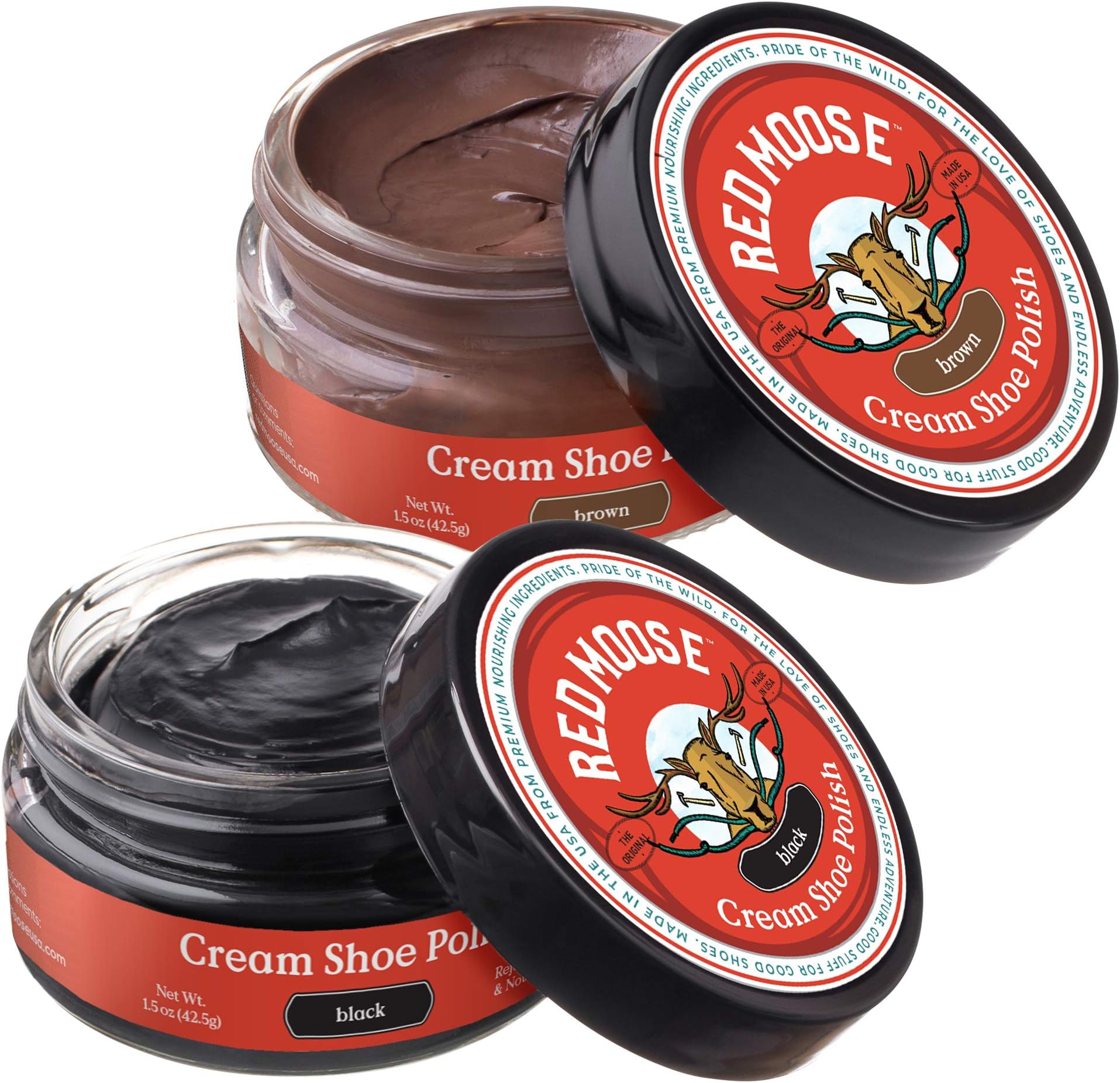 Boots and Shoe Cream - Shoe Polish Kit for Leather - Shoes Shine - Made in the USA