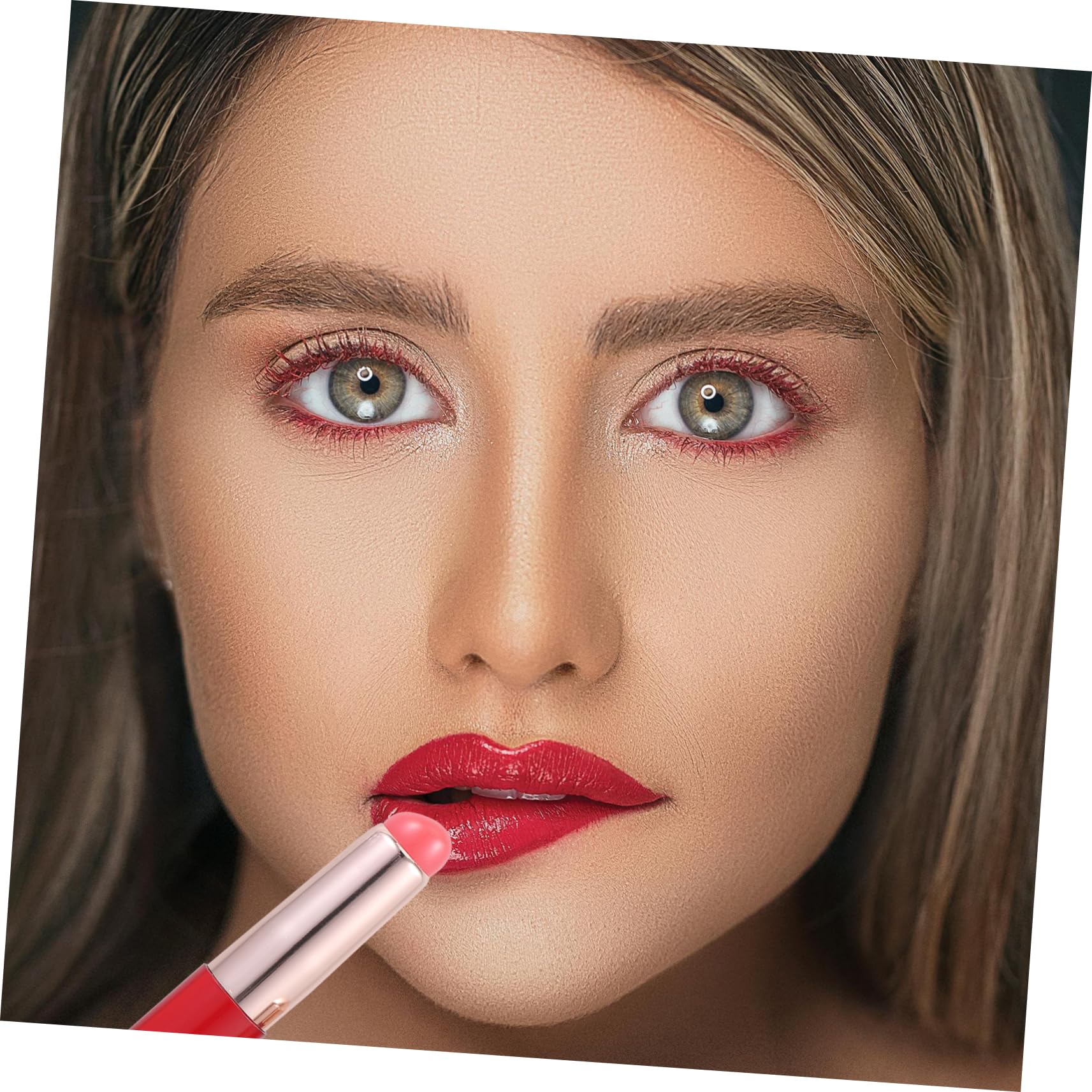 Mikinona Versatile Lip Brush 3pcs Silicone Lipstick Applicator Set Makeup Brush for Women Easy to Use Carry