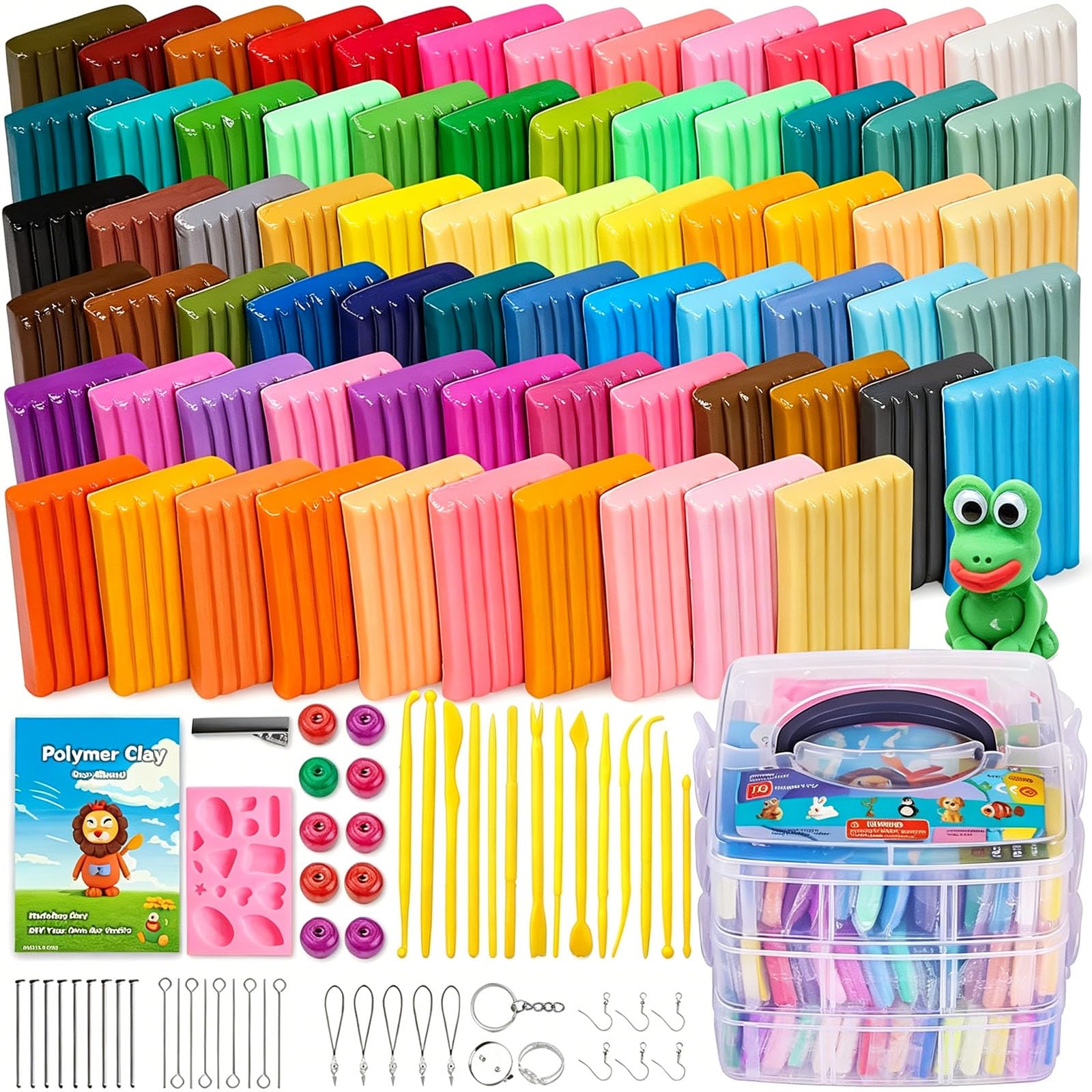 CiaraQ Polymer Clay Kit - 50 Colors for Kids & Beginners -10 CiaraQ Polymer Clay Kit - 50 Colors for Kids & Beginners -10