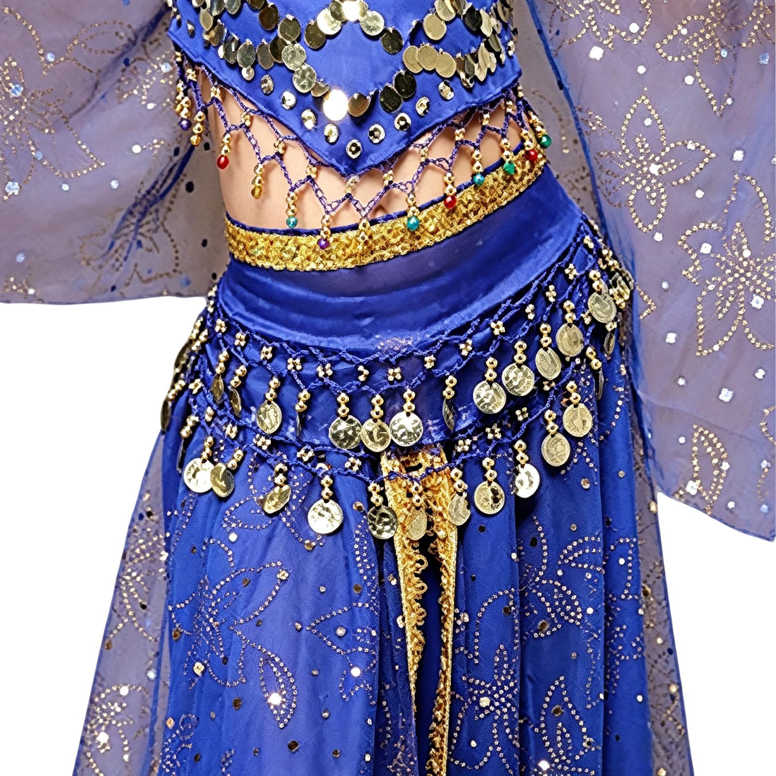 Abito da ballo per ragazze, danza del ventre indiana, abito etnico per la pratica, abbigliamento per danza popolare per bambini