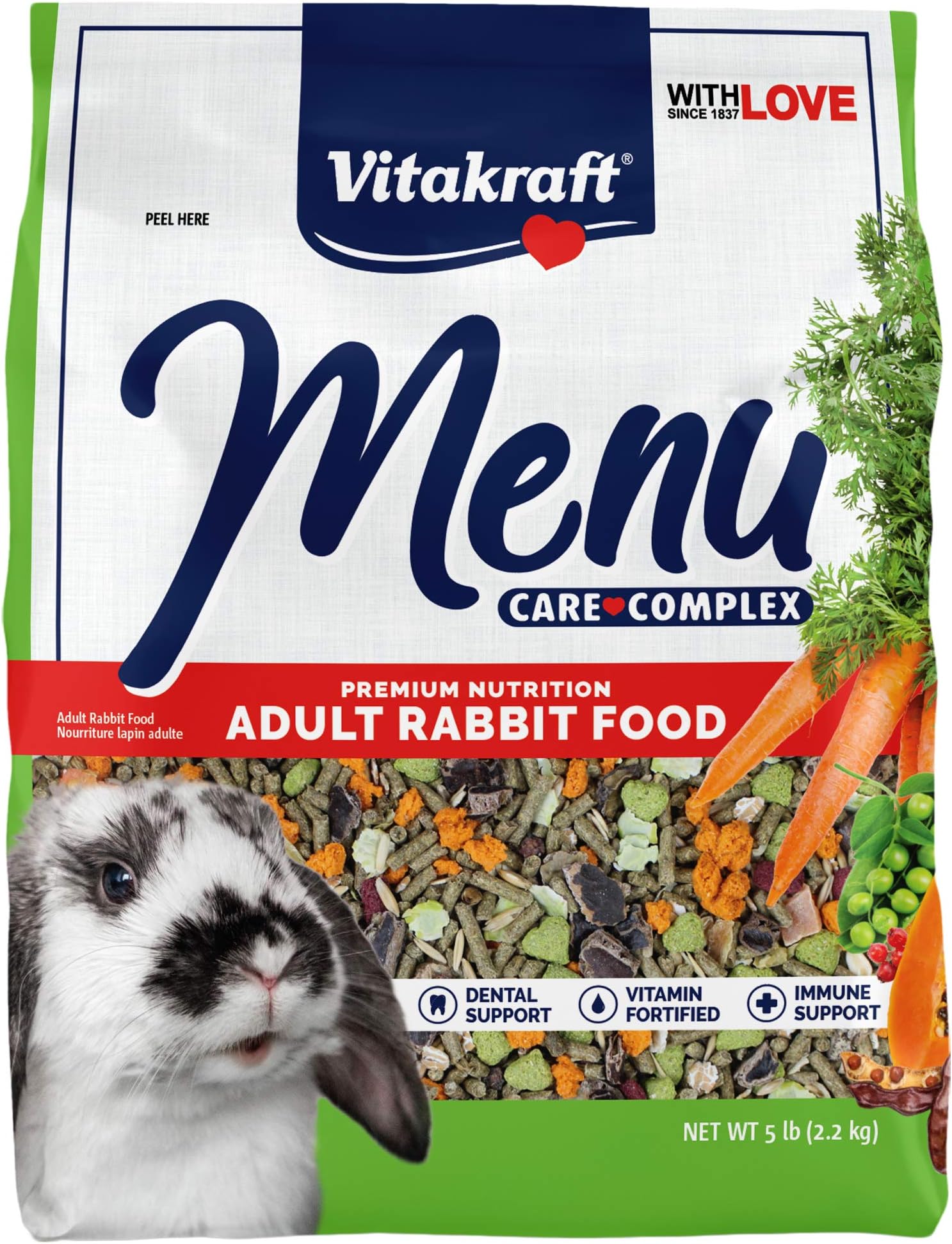 Vitakraft Menu Premium Rabbit Food Alfalfa Pellets Blend
