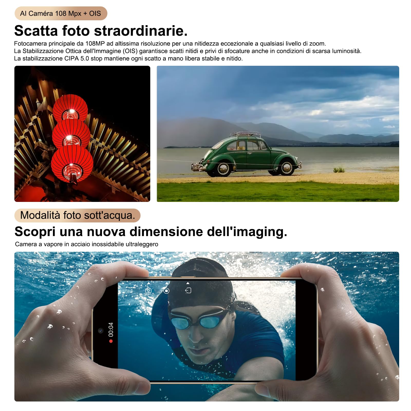HONOR Magic8 Lite Smartphone 5G, display AMOLED da 6,79 pollici, tripla resistenza IP68/IP69K, batteria da 7500 mAh, fotocamera da 108 MP con OIS, doppia SIM, NFC (Black, 256, GB, GB, 8)
