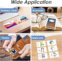 Vista 6 de KTRIO - Bolsas de laminación autoadhesivas 2.6 x 3.9 pulgadas, 30 bolsas, espesor de 10 mil, hojas laminadas autoadhesivas para tarjetas