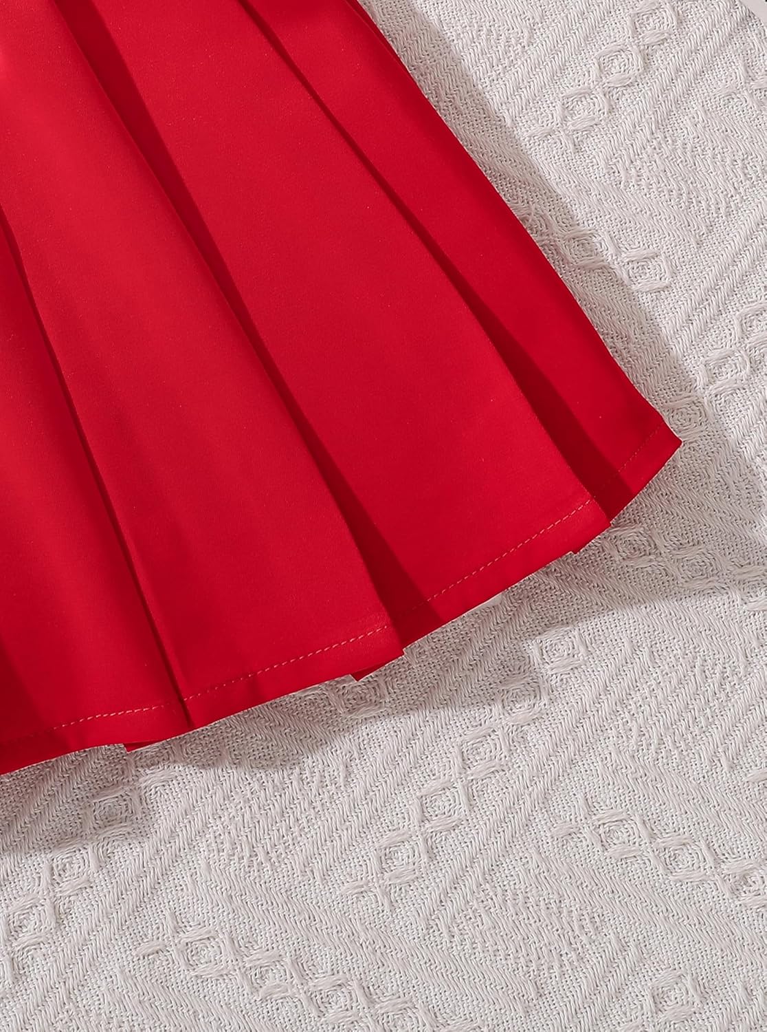 Girls Pleated Mini Skirt Toddler Elastic Waist School Uniform Skirts - Image 6