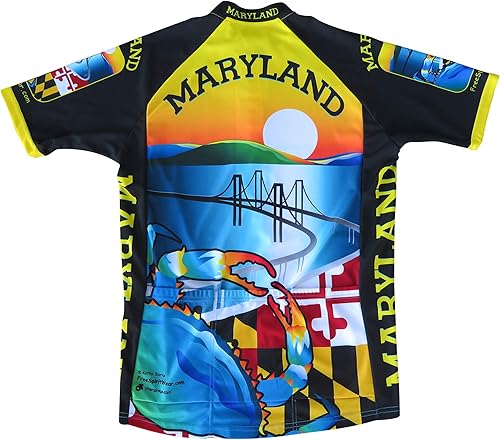 Vista 2 de Free Spirit Wear Maryland Maillot Ciclismo