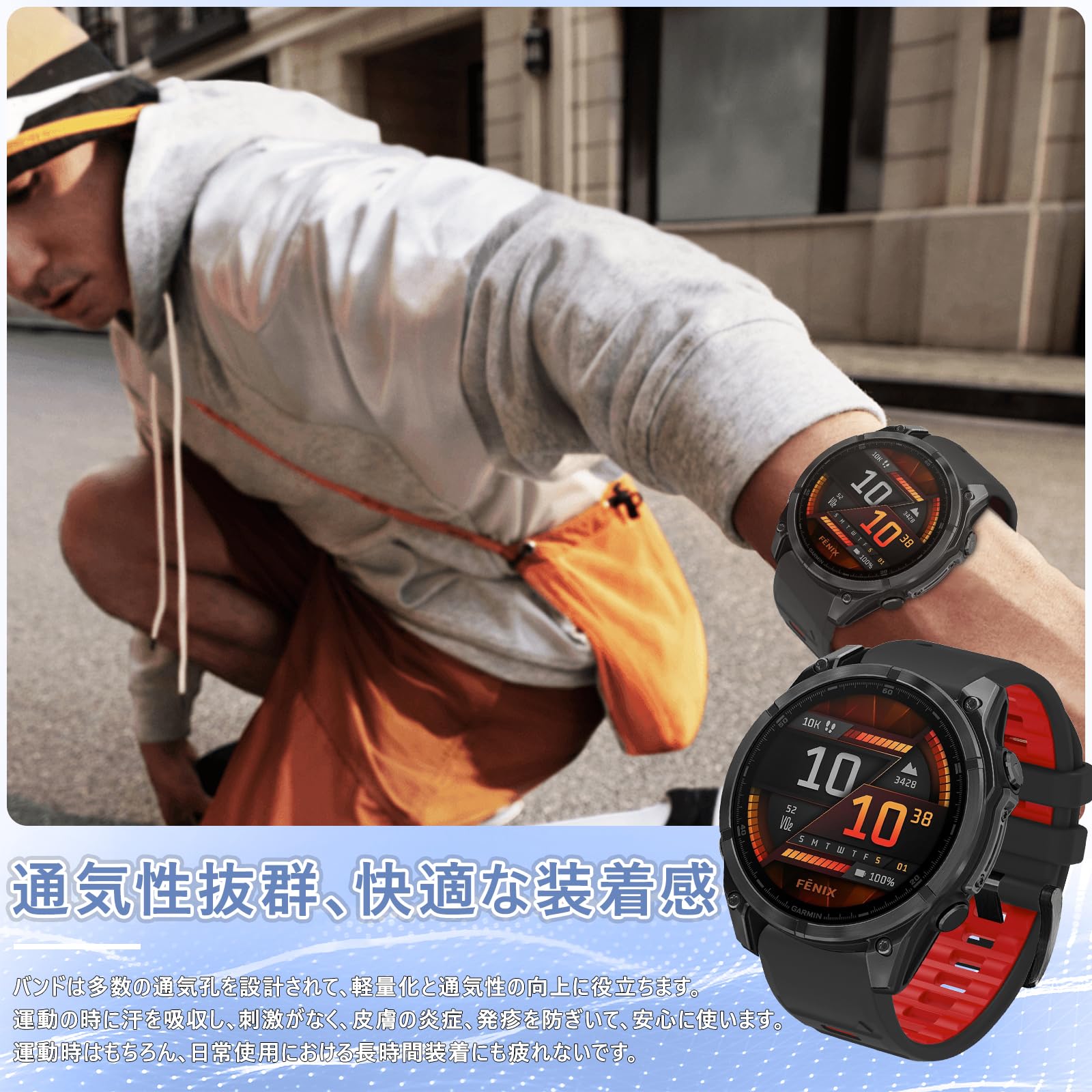 Amazon.co.jp: [ShinKin] 22mm Quickfit バンド Garmin quatix 8