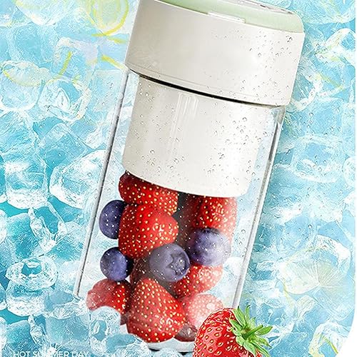 Miniatura 9 de Exprimidor de prensa en frío, comodidad recargable por USB, 7.68 pulgadas, licuadora portátil, botellas de licuadora inalámbricas, diseño