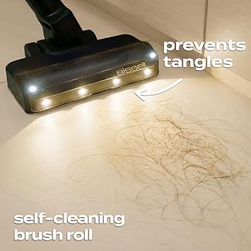 Bissell PowerClean FurGuard Self-Standing Cordless Vacuum w/Self-Cleaning Brush Roll, Wall Mount, Upholstery Tool & Bright Headlights, Limited Edition Color, Coastal Clean, 4039A