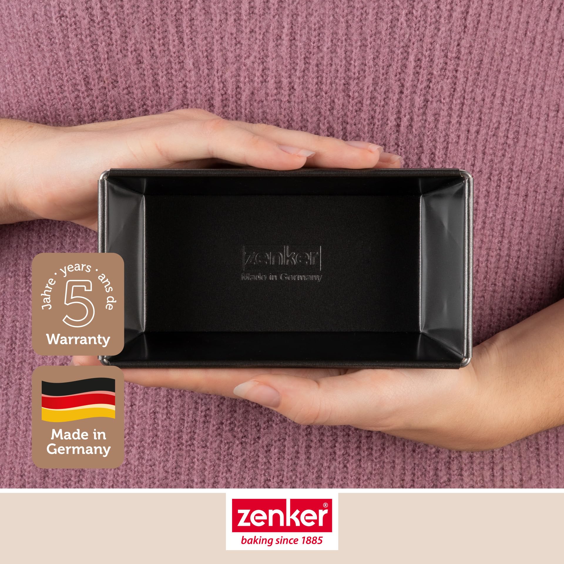 Zenker Mini Backset Ostern 4er-Set – Ideal für Kreative Osterbäckerei – Kleine Teigrolle, Kastenform klein & Zwei Ausstecher mit Ostermotiven – Kinder Backutensilien Backzubehör