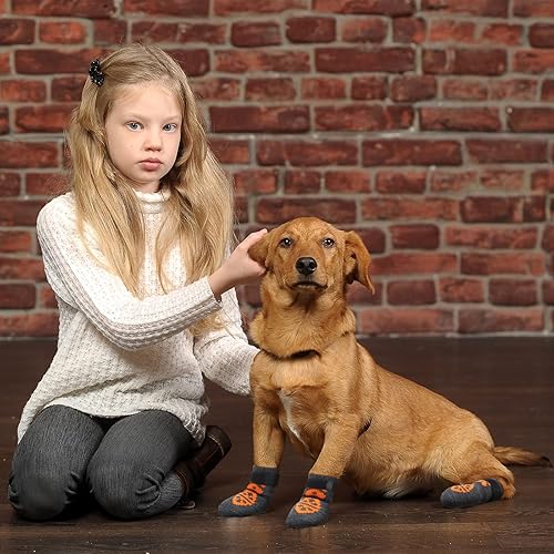 Miniatura 5 de Paquete de 16 calcetines antideslizantes para perros, calcetines antideslizantes para perros pequeños y medianos, control de tracción,