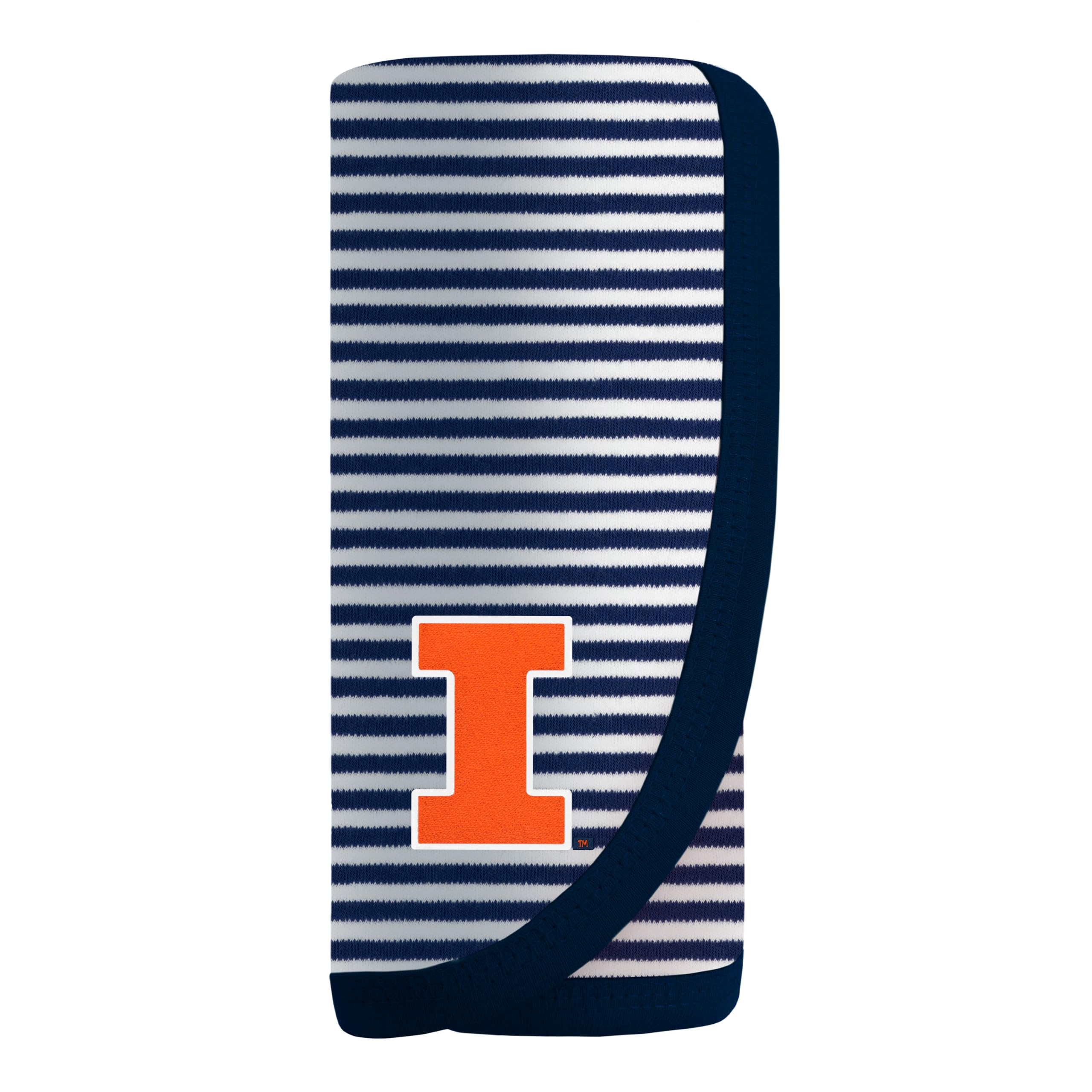 Creative Knitwear College Baby NCAA Infant Striped/Solid Blanket, Unisex, One Size 37.5 X 33.5