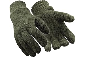 Mens Winter Gloves Warm Wool Fleece Lined