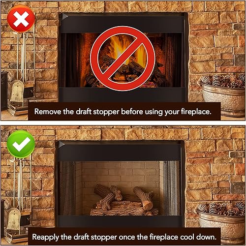 Miniatura 5 de AceList 2 tapones magnéticos para chimenea cubierta de chimenea cubierta de ventilación de chimenea para bloquear el aire frío y evitar la pérdida