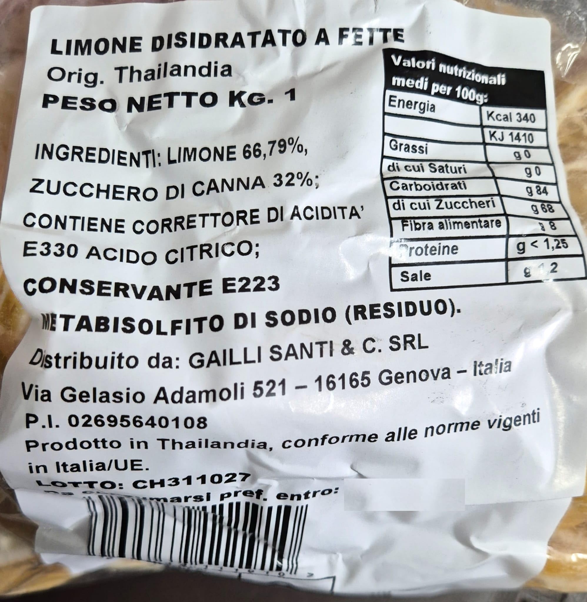 Frutta Disidratata 1Kg Snack Dolce Naturale Pesche Fragole Limone Arancia Rossa Essiccata Origine Thailandia Frutta Secca per Dolci Yogurt Snack Energia Senza Glutine (Limone 1Kg)