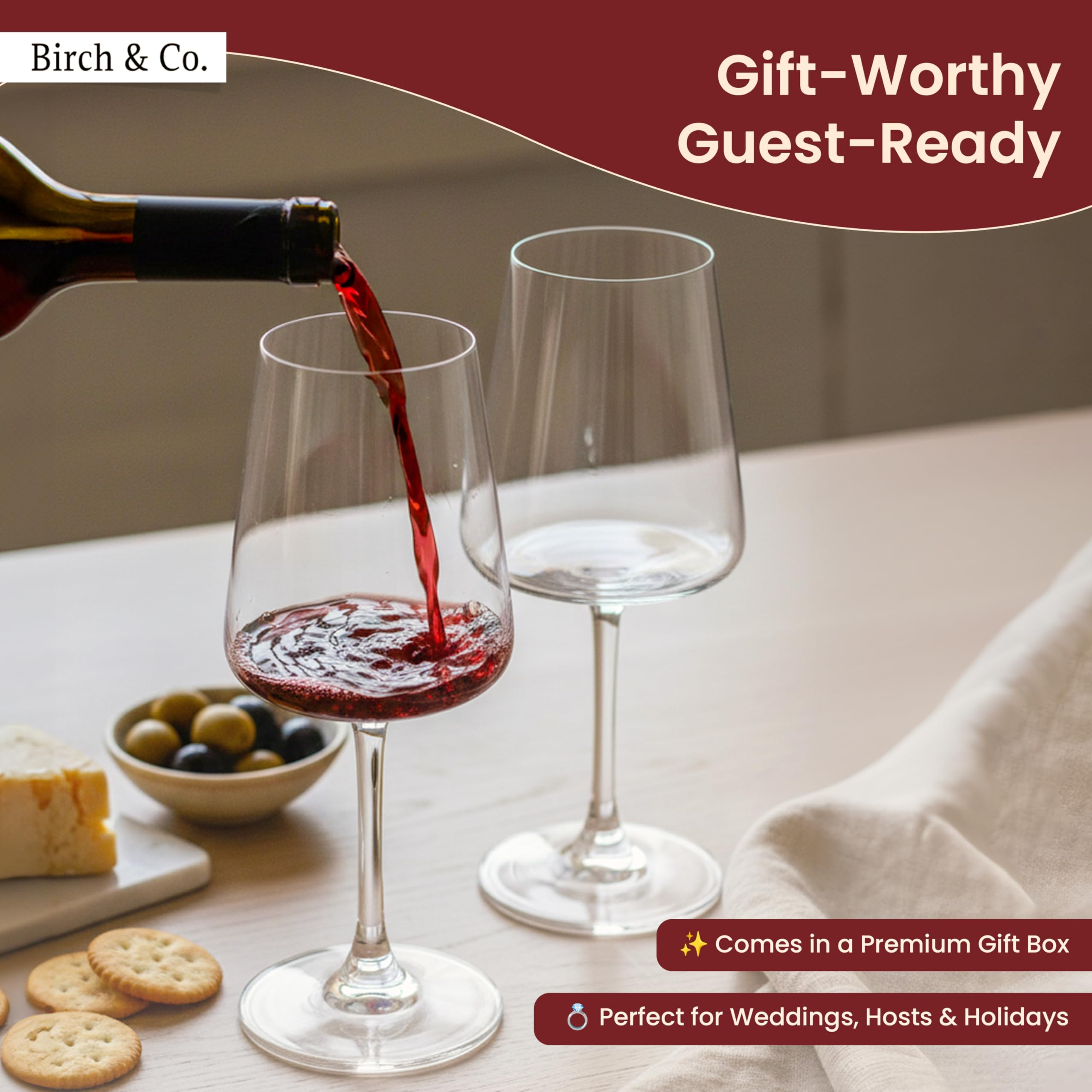 Birch & Co. Vintara Wine Glasses - Set of 2 -8