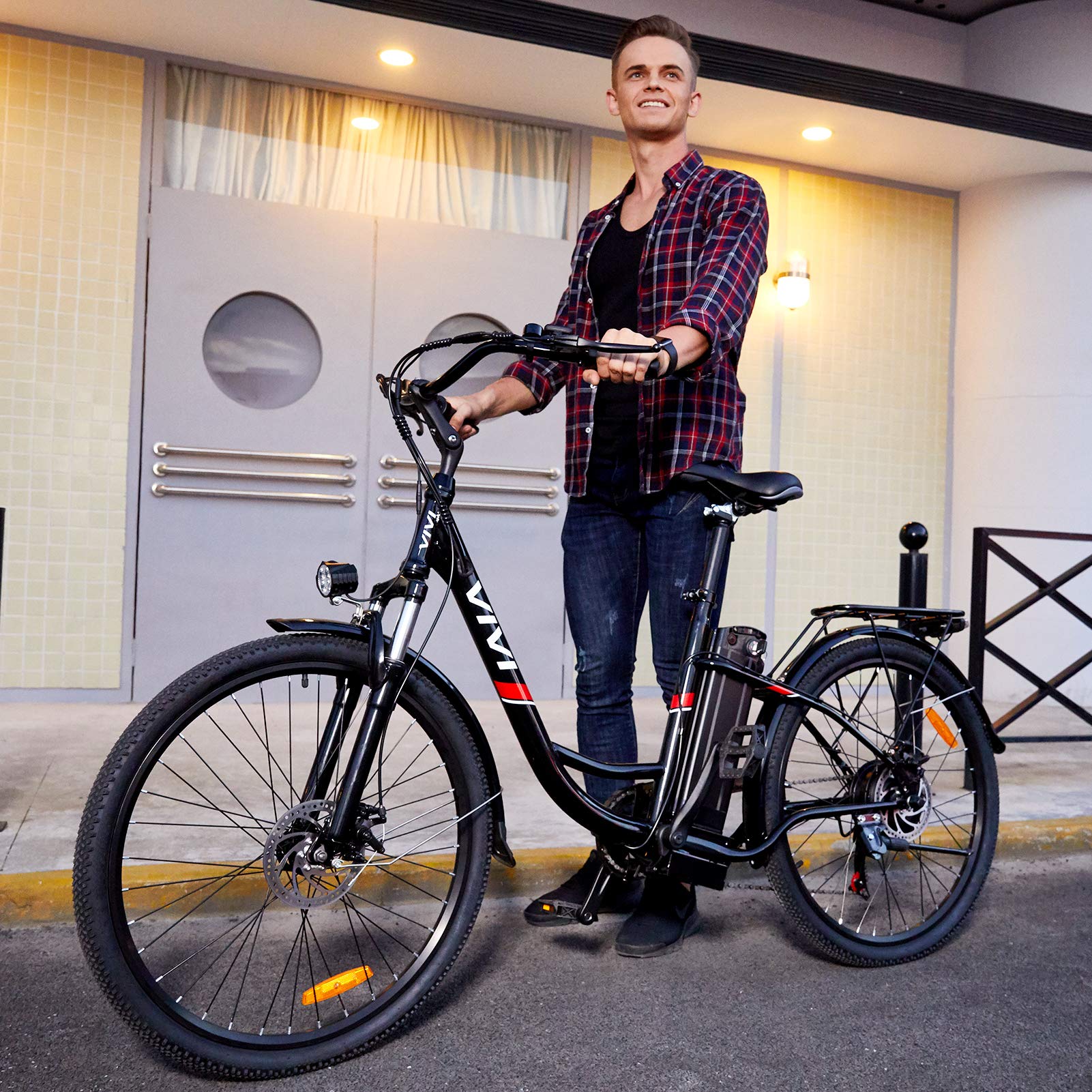 VIVI Electric Bike 26 Electric Cruiser Bike 350W Ebike 20MPH Electric 