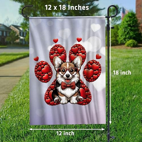 Miniatura 10 de Love Newfoundland - Bandera de jardín para el día de San Valentín, lona de 12 x 18 pulgadas, Newfie para amantes de los perros, idea de regalo,