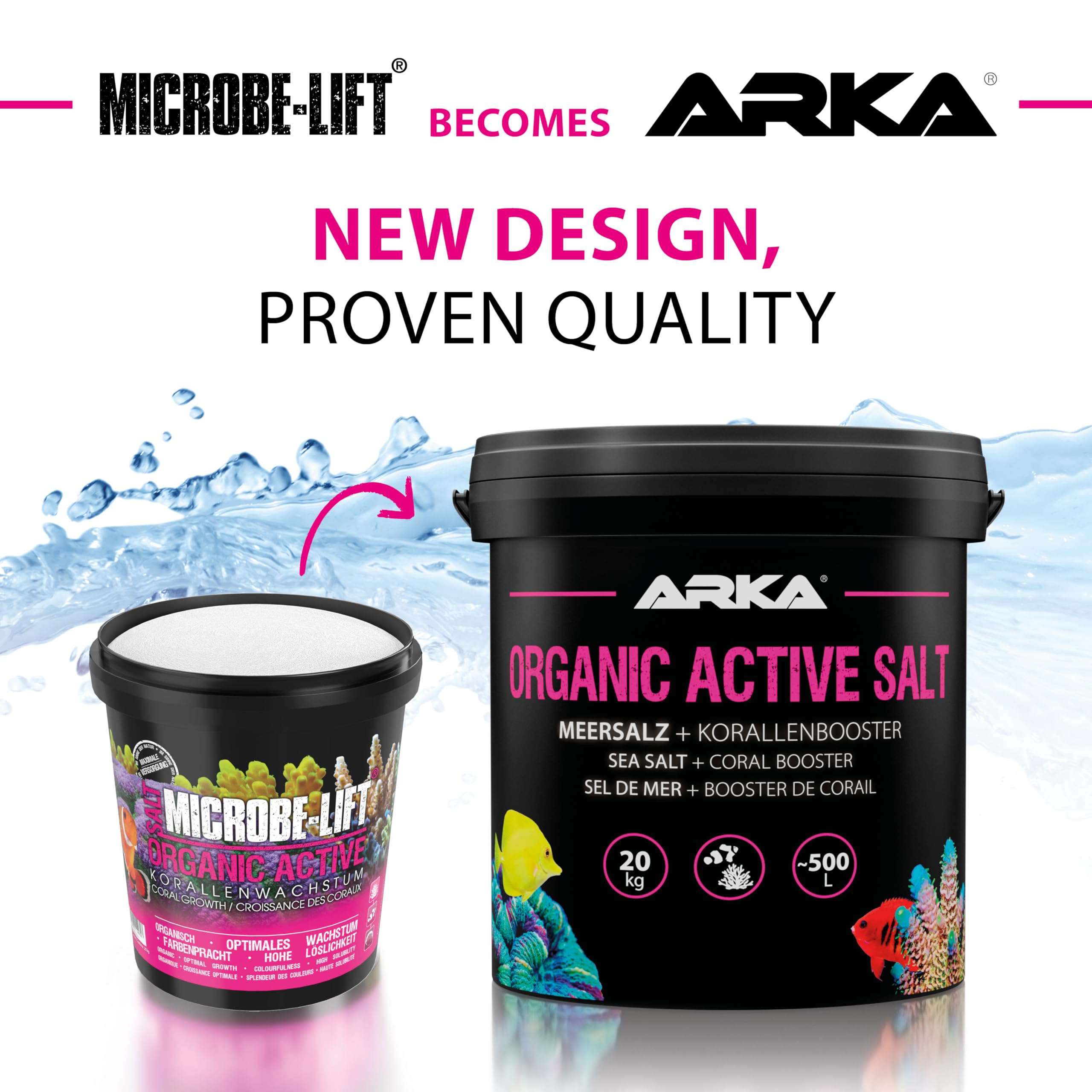 Sal de Arrecife Acuario 20 kg - Organic Active Salt con Bacterias | sal de arrecife con bacterias activas, booster corales, sin fosfatos, sin nitratos, para SPS, LPS, blandos, agua salada