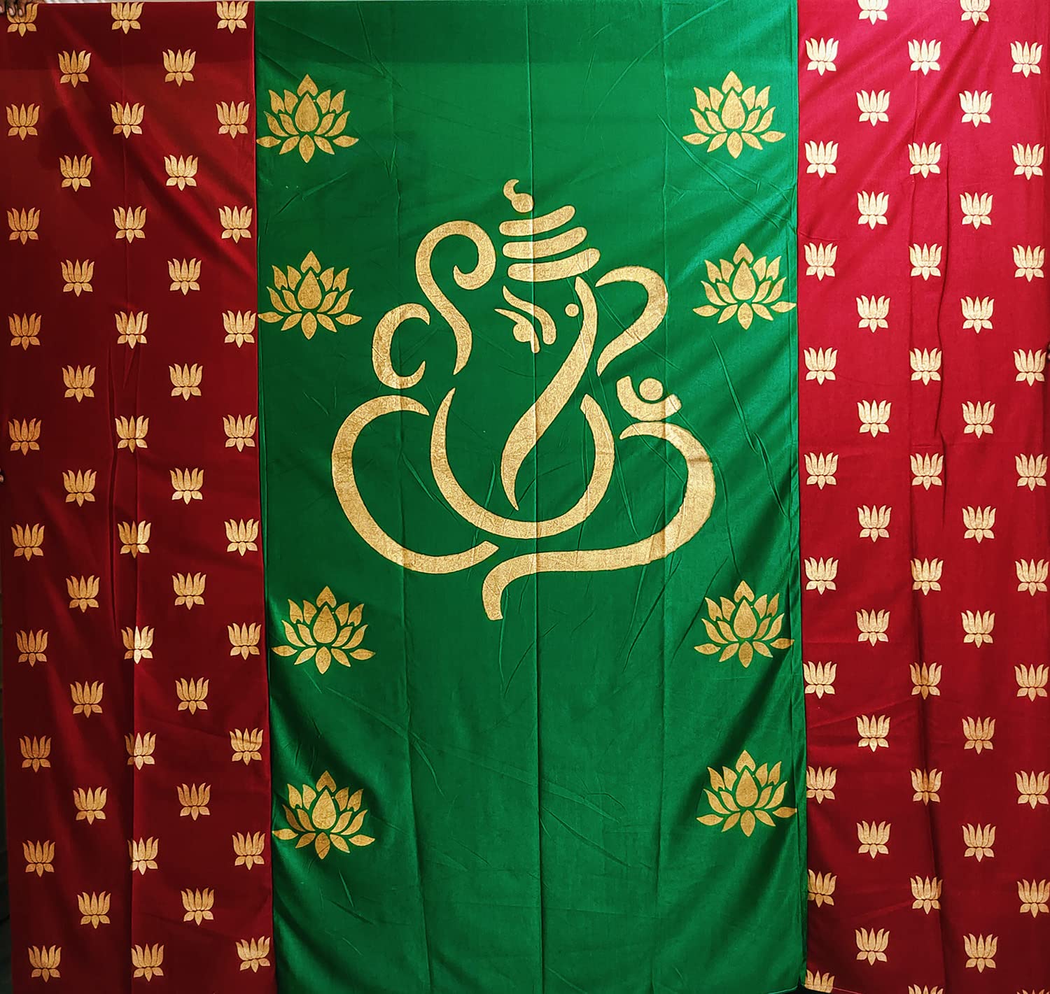 Talmabralu Ganeshji Backdrop Cloth (Satin Fabric) for All Festivals/House Hold Functions/Haldi Function/ (Green Ganesh with Lotus) Design 8 Feet Width * 8 Feet Length/Height (Ganesh Brown) (B0B2V1GDPS) Amazon Price History, Amazon Price Tracker
